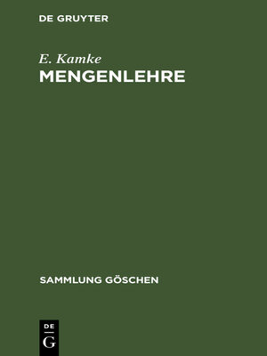 cover image of Mengenlehre